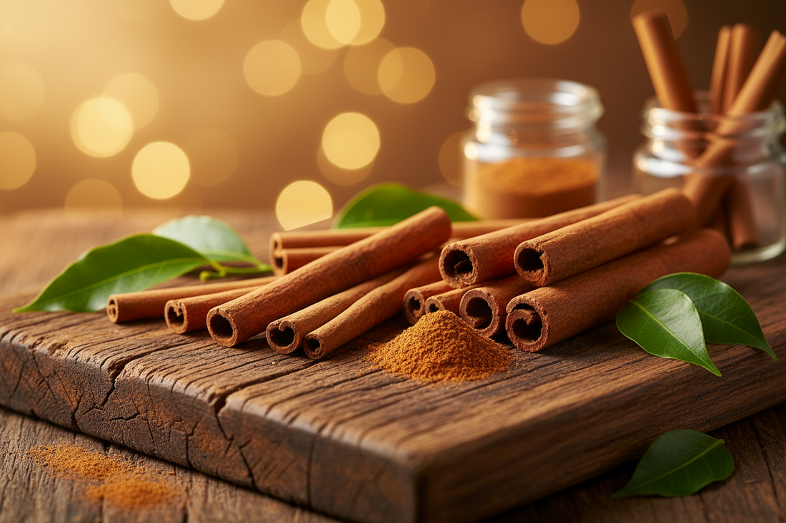 Premium True Ceylon cinnamon sticks and powder highlighting health benefits and differences from Cassia cinnamon